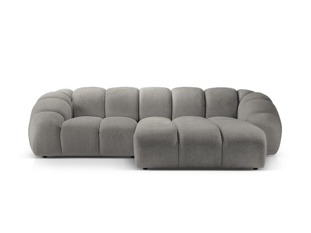 Diana Ecksofa rechts 3 Sitzer in Light Grey-Bubble präsentiert im Onlineshop von KAQTU Design AG. L-Sofa rechts ist von Micadoni
