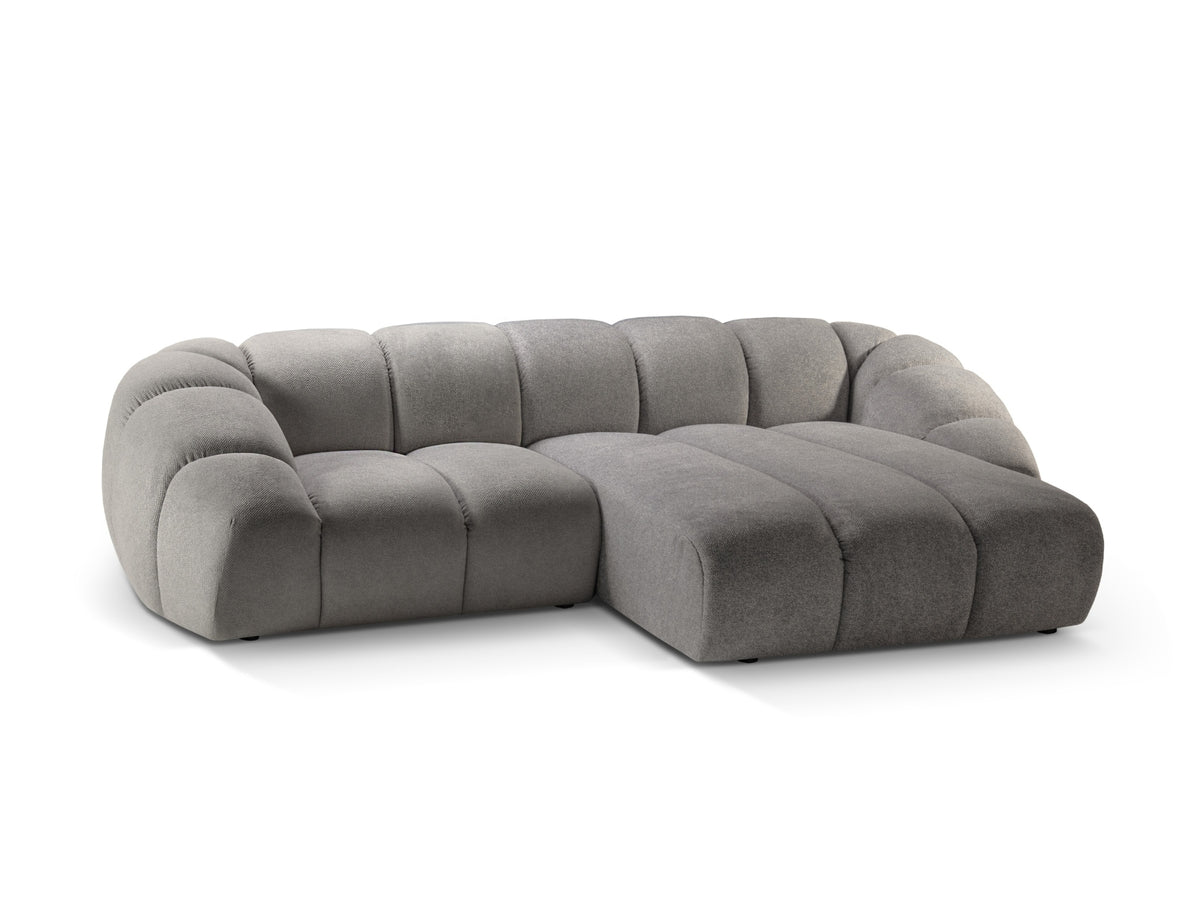 Diana Ecksofa rechts 3 Sitzer in Light Grey-Bubble präsentiert im Onlineshop von KAQTU Design AG. L-Sofa rechts ist von Micadoni