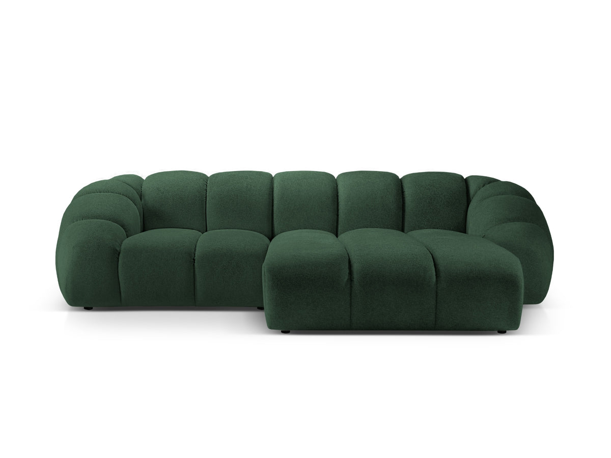 Diana Ecksofa rechts 3 Sitzer in Green-Bubble präsentiert im Onlineshop von KAQTU Design AG. L-Sofa rechts ist von Micadoni
