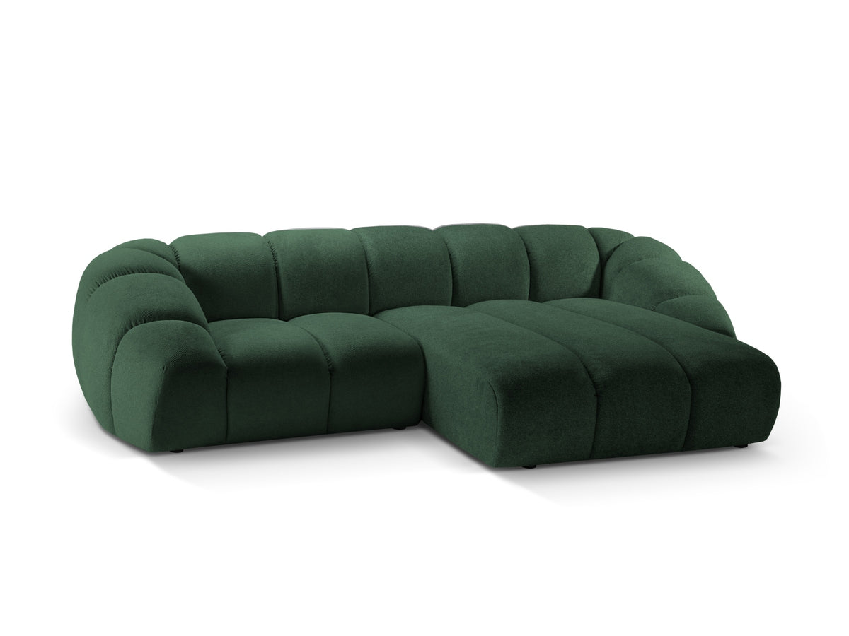 Diana Ecksofa rechts 3 Sitzer in Green-Bubble präsentiert im Onlineshop von KAQTU Design AG. L-Sofa rechts ist von Micadoni