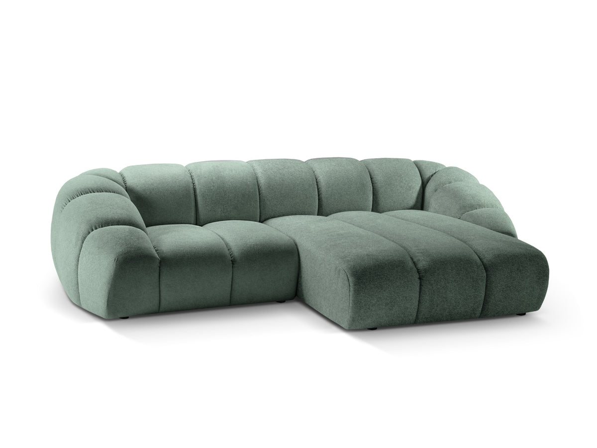 Diana Ecksofa rechts 3 Sitzer in Mint-Bubble präsentiert im Onlineshop von KAQTU Design AG. L-Sofa rechts ist von Micadoni