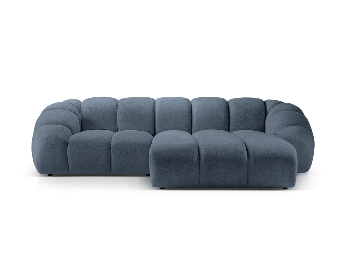Diana Ecksofa rechts 3 Sitzer in Blue Jeans-Bubble präsentiert im Onlineshop von KAQTU Design AG. L-Sofa rechts ist von Micadoni