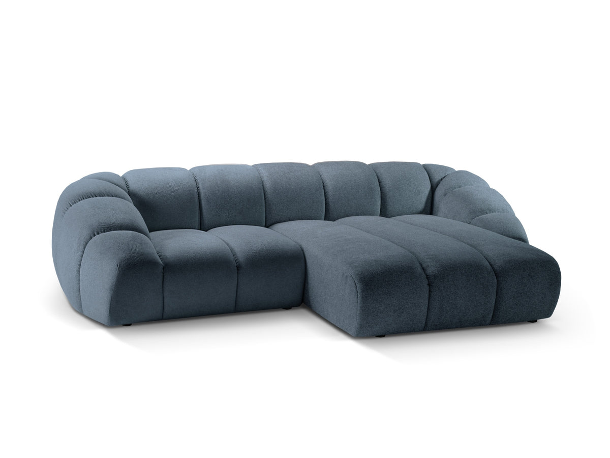 Diana Ecksofa rechts 3 Sitzer in Blue Jeans-Bubble präsentiert im Onlineshop von KAQTU Design AG. L-Sofa rechts ist von Micadoni