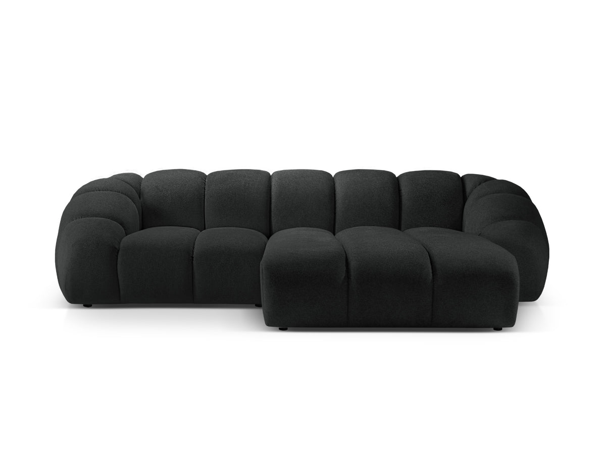 Diana Ecksofa rechts 3 Sitzer in Anthracite-Bubble präsentiert im Onlineshop von KAQTU Design AG. L-Sofa rechts ist von Micadoni