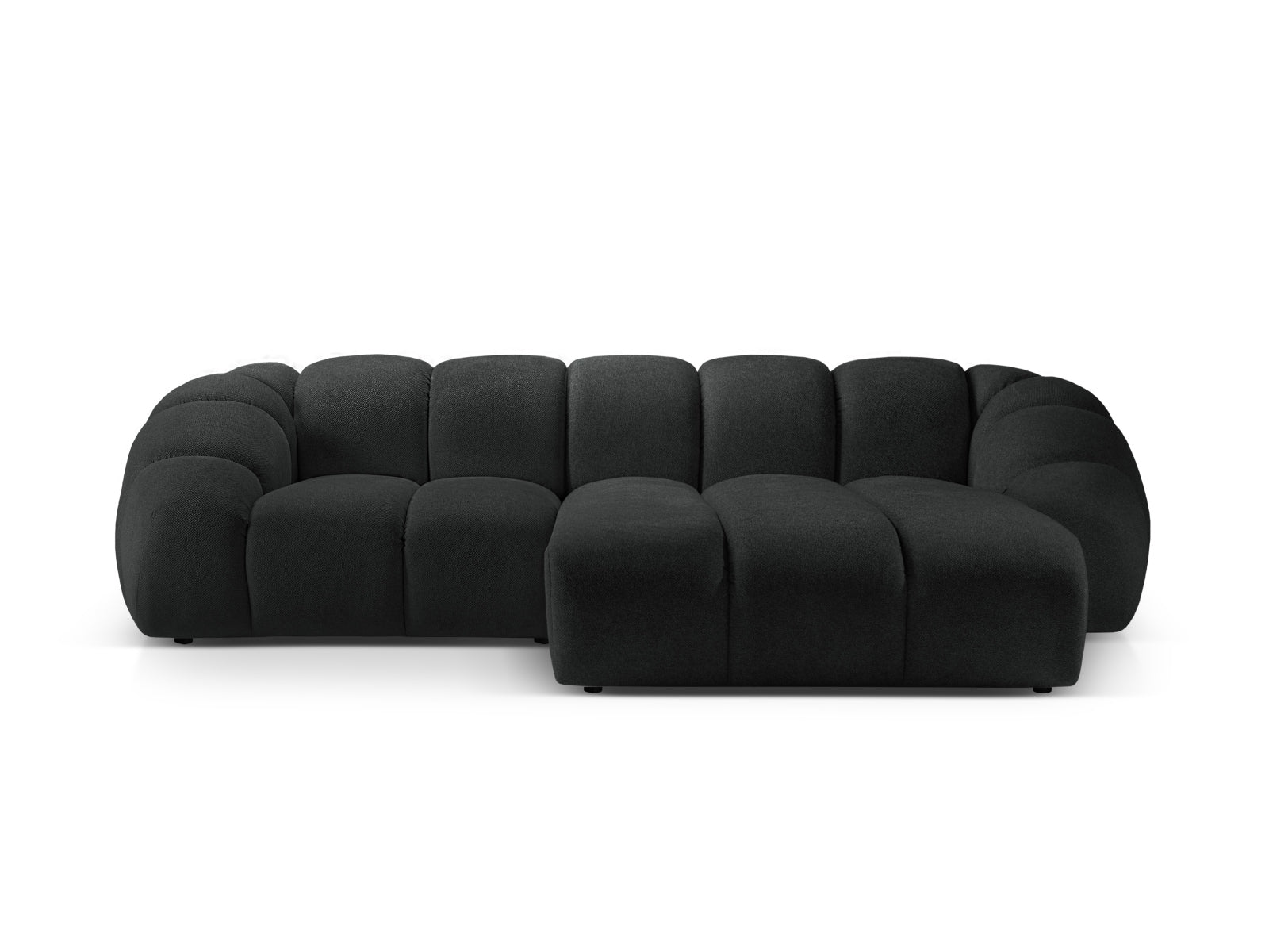 Diana Ecksofa rechts 3 Sitzer in Anthracite-Bubble präsentiert im Onlineshop von KAQTU Design AG. L-Sofa rechts ist von Micadoni