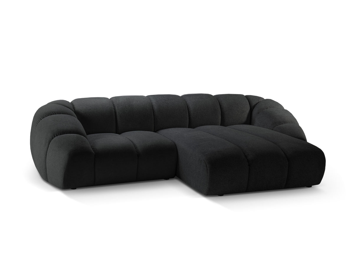 Diana Ecksofa rechts 3 Sitzer in Anthracite-Bubble präsentiert im Onlineshop von KAQTU Design AG. L-Sofa rechts ist von Micadoni