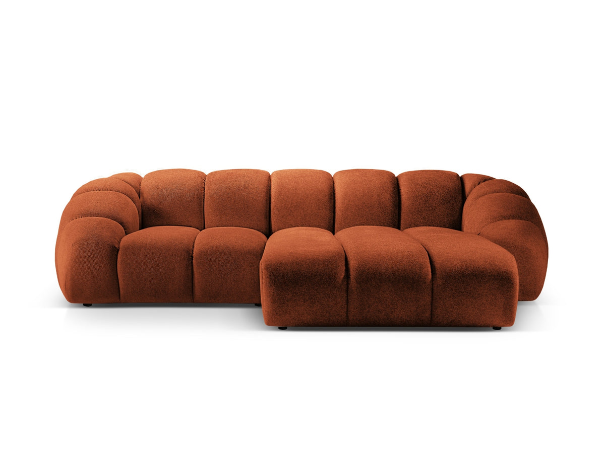 Diana Ecksofa rechts 3 Sitzer in Terracotta-Bubble präsentiert im Onlineshop von KAQTU Design AG. L-Sofa rechts ist von Micadoni