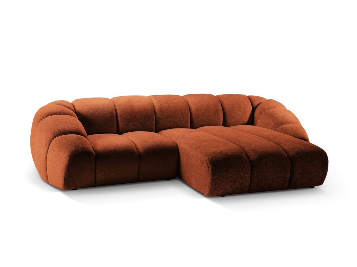 Diana Ecksofa rechts 3 Sitzer in Terracotta-Bubble präsentiert im Onlineshop von KAQTU Design AG. L-Sofa rechts ist von Micadoni