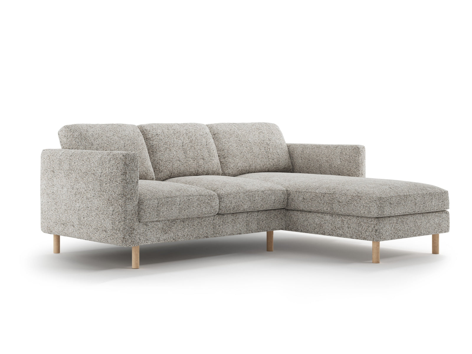 Entdecken Sie das Eden Ecksofa rechts von Micadoni: Elegantes Velours, zeitgemässes Design und hervorragender Sitzkomfort für Ihr Wohnzimmer.
