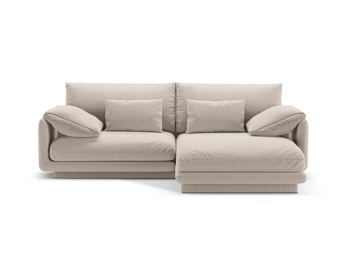 Torino Ecksofa rechts 3 Sitzer in Light Beige-Wind präsentiert im Onlineshop von KAQTU Design AG. L-Sofa rechts ist von Micadoni