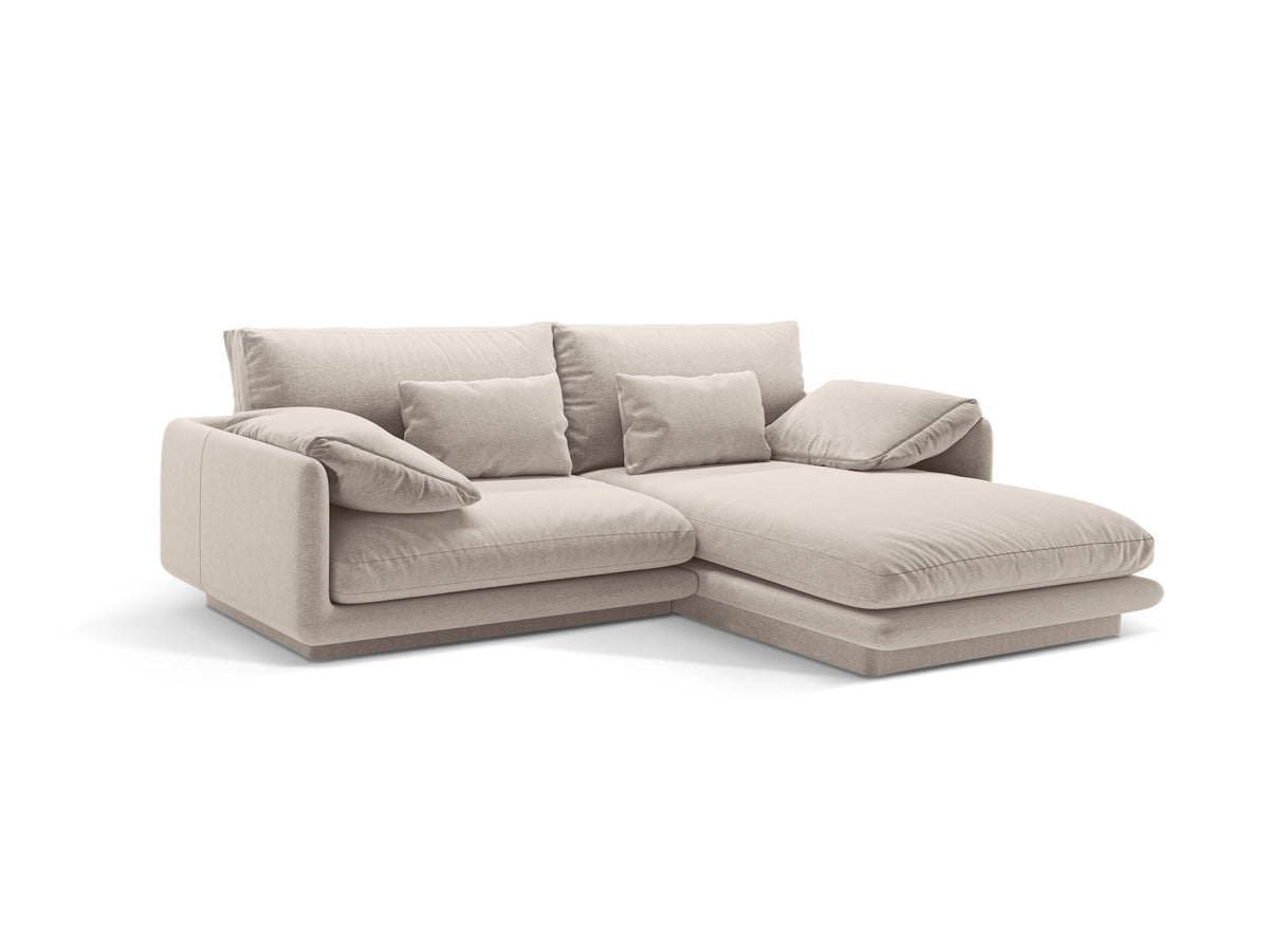 Torino Ecksofa rechts 3 Sitzer in Light Beige-Wind präsentiert im Onlineshop von KAQTU Design AG. L-Sofa rechts ist von Micadoni