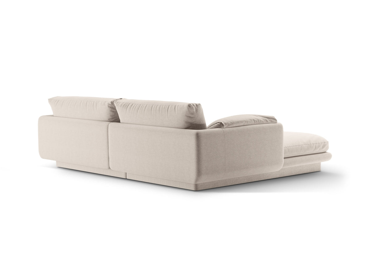 Torino Ecksofa rechts 3 Sitzer in Light Beige-Wind präsentiert im Onlineshop von KAQTU Design AG. L-Sofa rechts ist von Micadoni