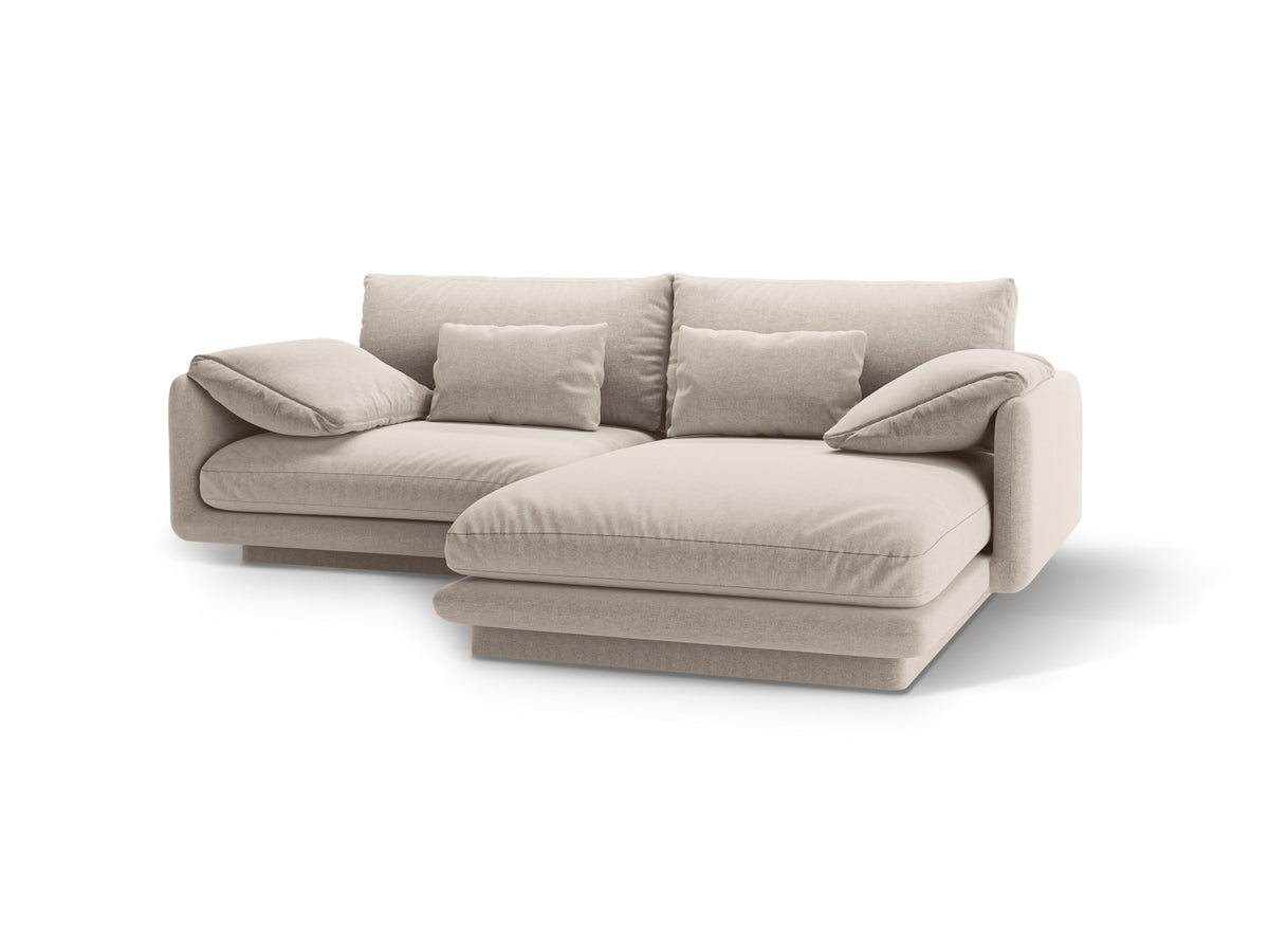 Torino Ecksofa rechts 3 Sitzer in Light Beige-Wind präsentiert im Onlineshop von KAQTU Design AG. L-Sofa rechts ist von Micadoni