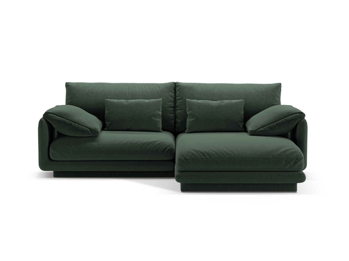 Torino Ecksofa rechts 3 Sitzer in Moss Green-Wind präsentiert im Onlineshop von KAQTU Design AG. L-Sofa rechts ist von Micadoni