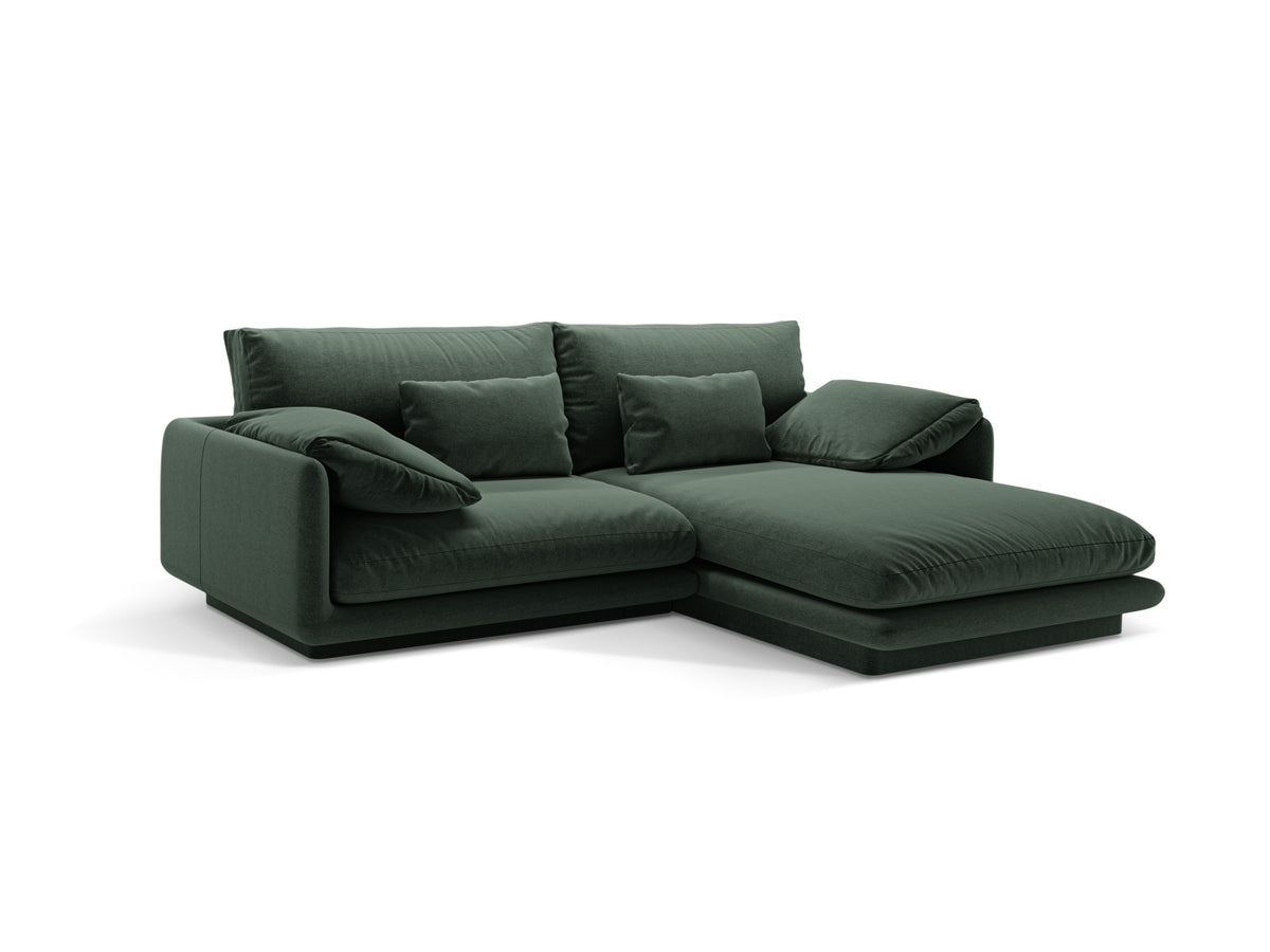 Torino Ecksofa rechts 3 Sitzer in Moss Green-Wind präsentiert im Onlineshop von KAQTU Design AG. L-Sofa rechts ist von Micadoni