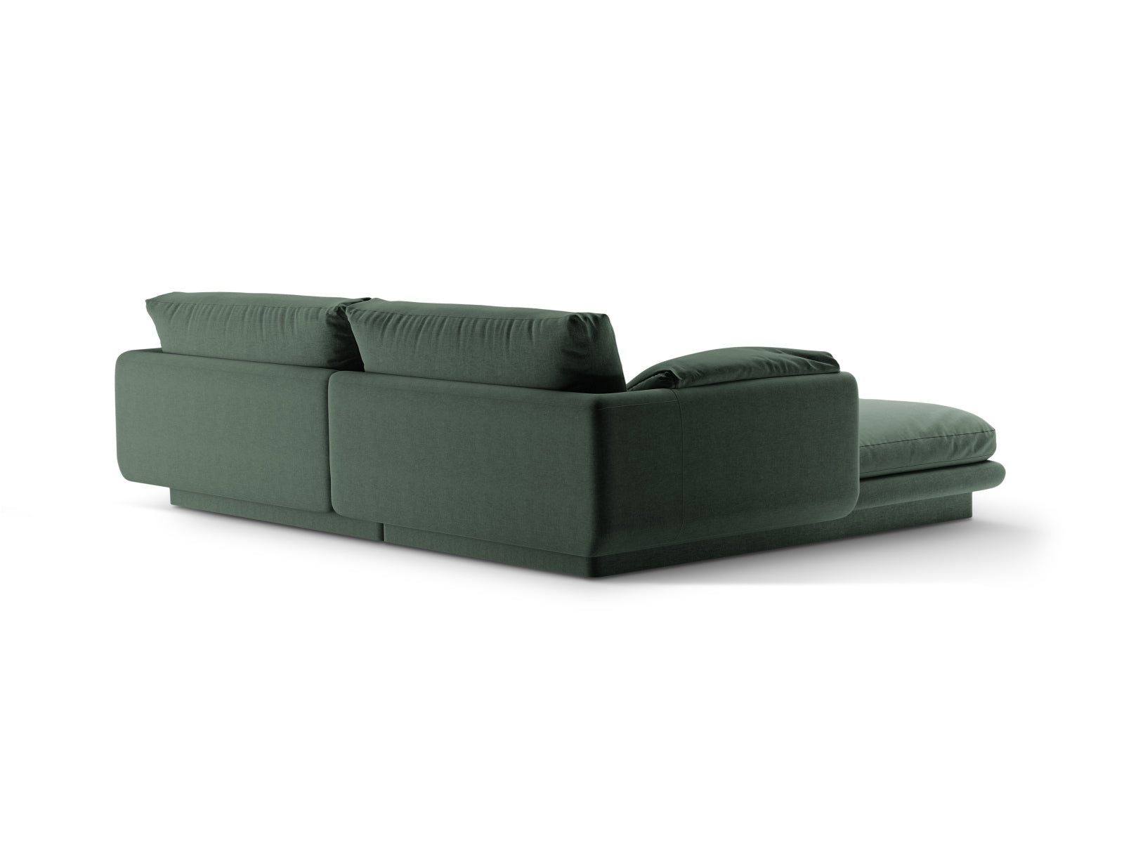 Rechtsseitiges Torino Ecksofa in Moss Green, 3-Sitzer von Micadoni, ideal für stilvolle und moderne Wohnräume.