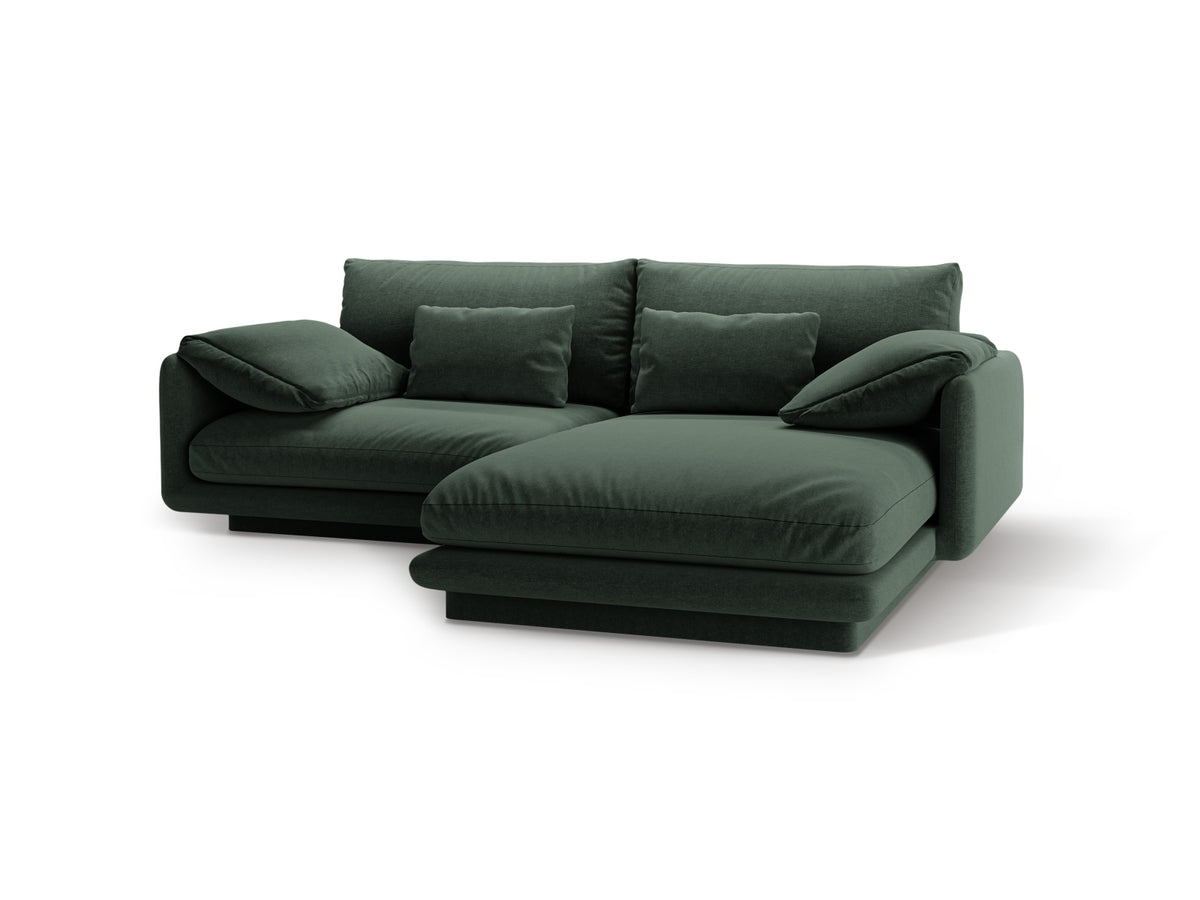 Torino Ecksofa rechts 3 Sitzer in Moss Green-Wind präsentiert im Onlineshop von KAQTU Design AG. L-Sofa rechts ist von Micadoni