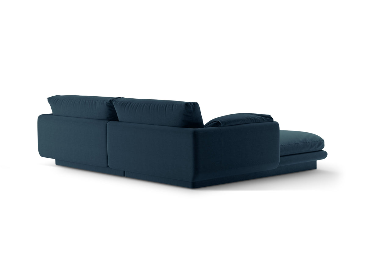 Torino Ecksofa rechts 3 Sitzer in Navy Blue-Wind präsentiert im Onlineshop von KAQTU Design AG. L-Sofa rechts ist von Micadoni