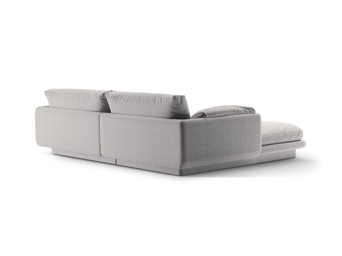 Torino Ecksofa rechts 3 Sitzer in Light Grey-Wind präsentiert im Onlineshop von KAQTU Design AG. L-Sofa rechts ist von Micadoni