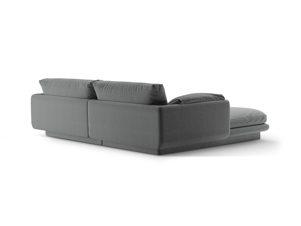 Torino Ecksofa rechts 3 Sitzer in Dark Grey-Wind präsentiert im Onlineshop von KAQTU Design AG. L-Sofa rechts ist von Micadoni