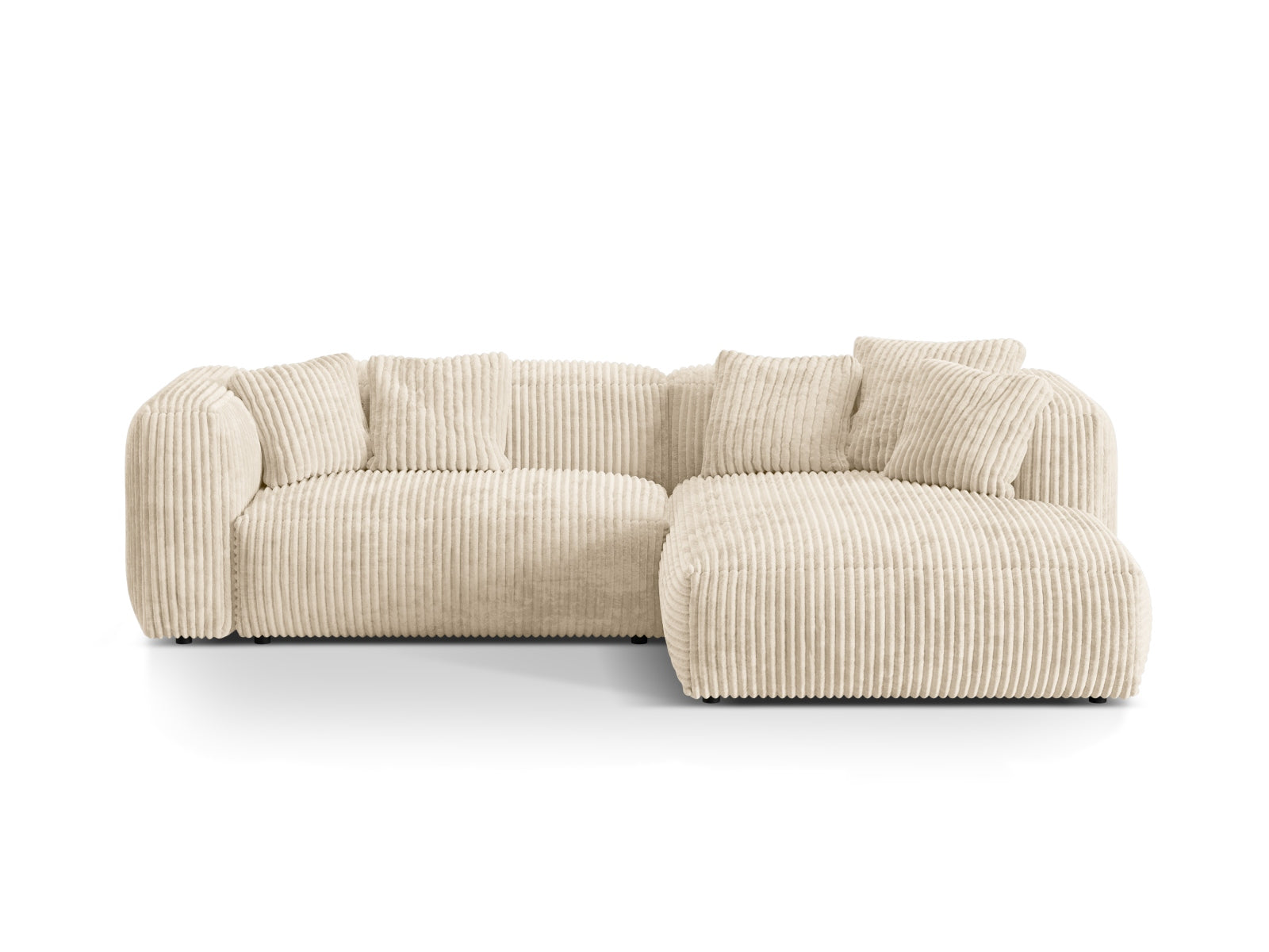 Martina Modulares Ecksofa rechts 2 Sitzer in Light Beige-Tilia präsentiert im Onlineshop von KAQTU Design AG. L-Sofa rechts ist von Micadoni