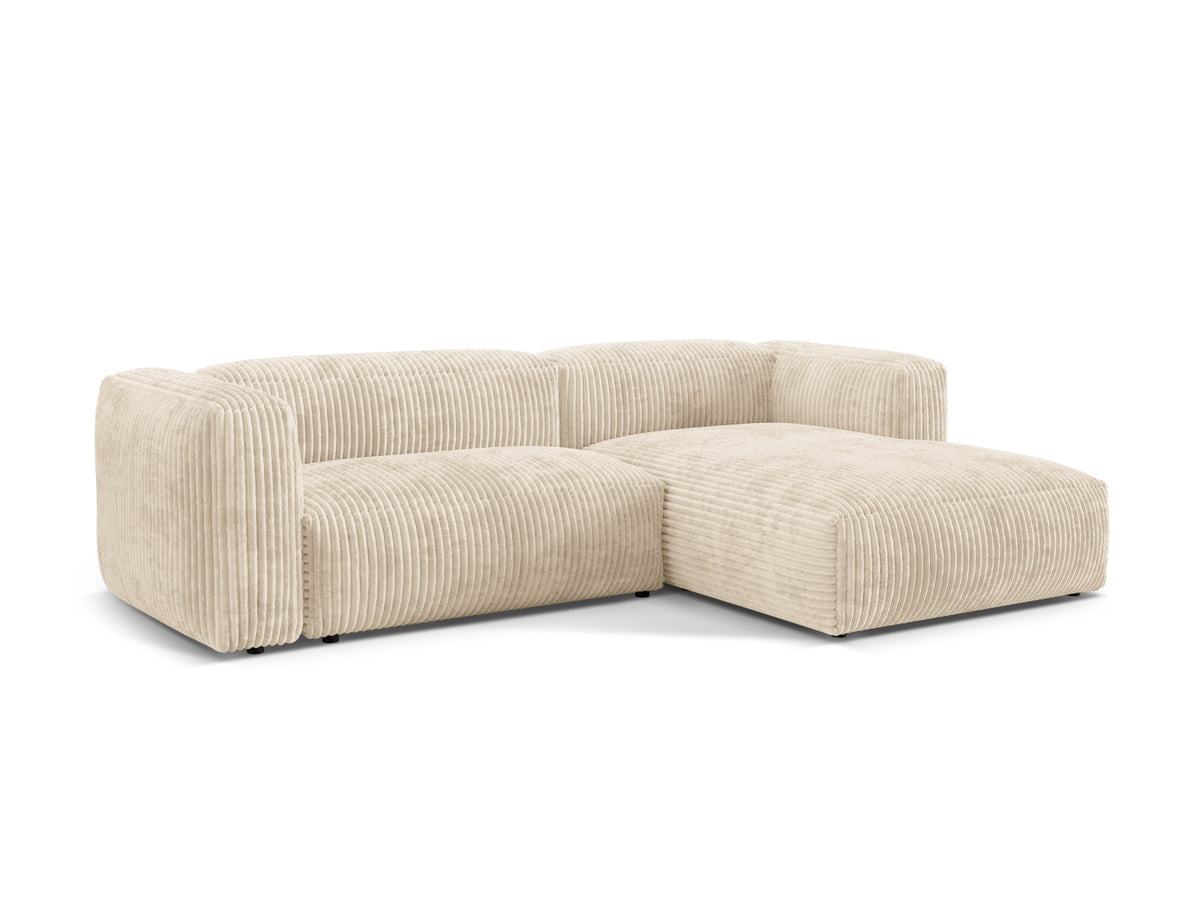 Martina Modulares Ecksofa rechts 2 Sitzer in Light Beige-Tilia präsentiert im Onlineshop von KAQTU Design AG. L-Sofa rechts ist von Micadoni