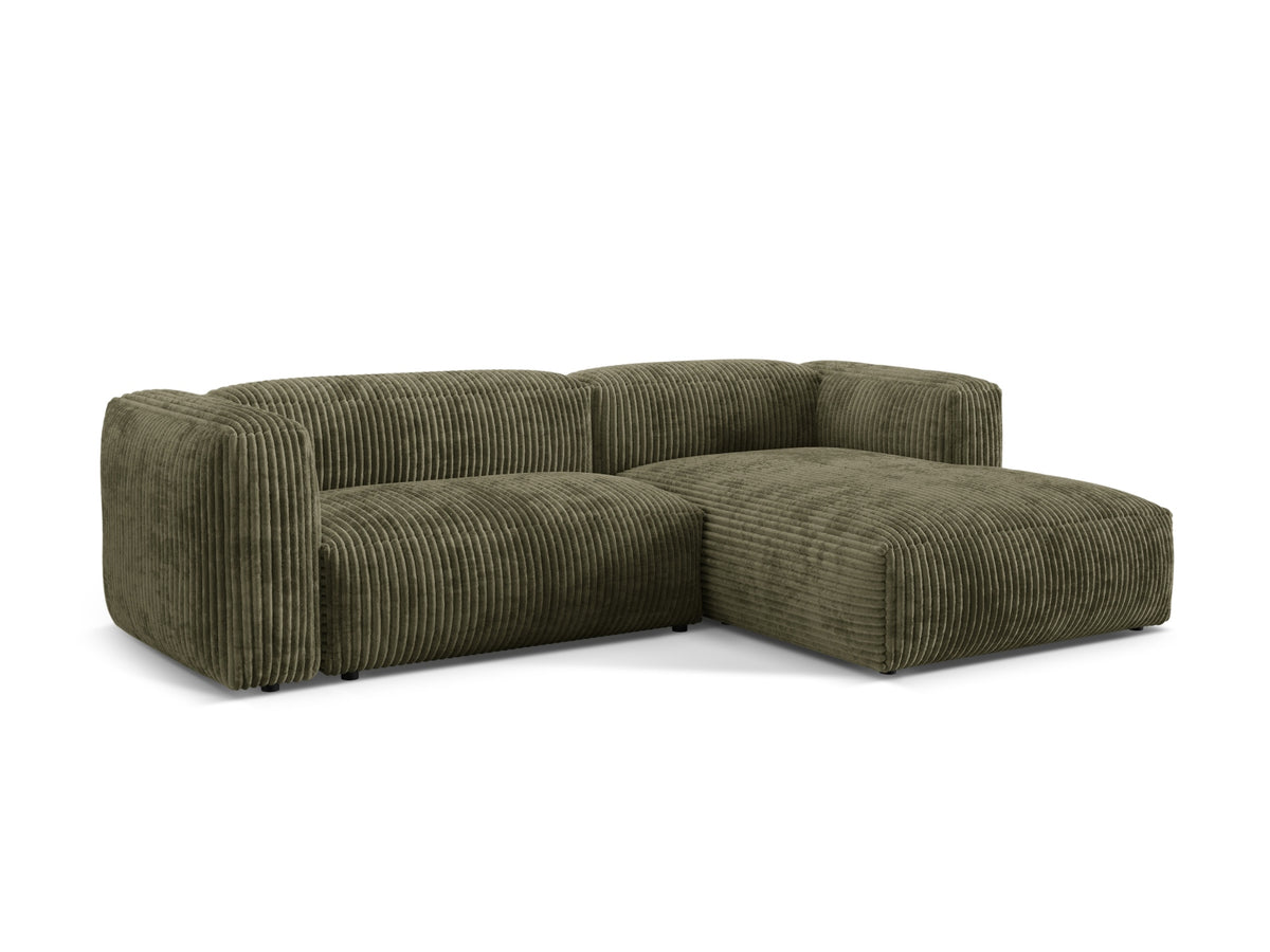 Martina Modulares Ecksofa rechts 2 Sitzer in Moss Green-Tilia präsentiert im Onlineshop von KAQTU Design AG. L-Sofa rechts ist von Micadoni
