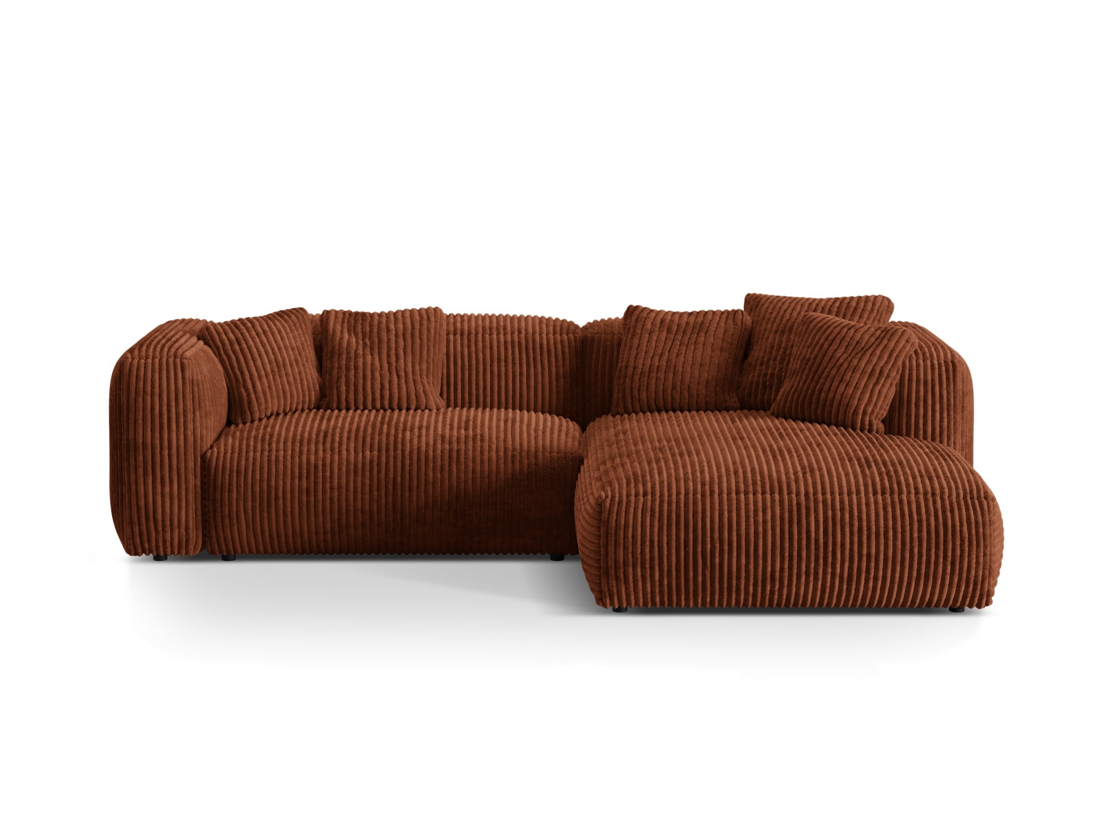 Martina Modulares Ecksofa rechts 2 Sitzer in Brick-Tilia präsentiert im Onlineshop von KAQTU Design AG. L-Sofa rechts ist von Micadoni
