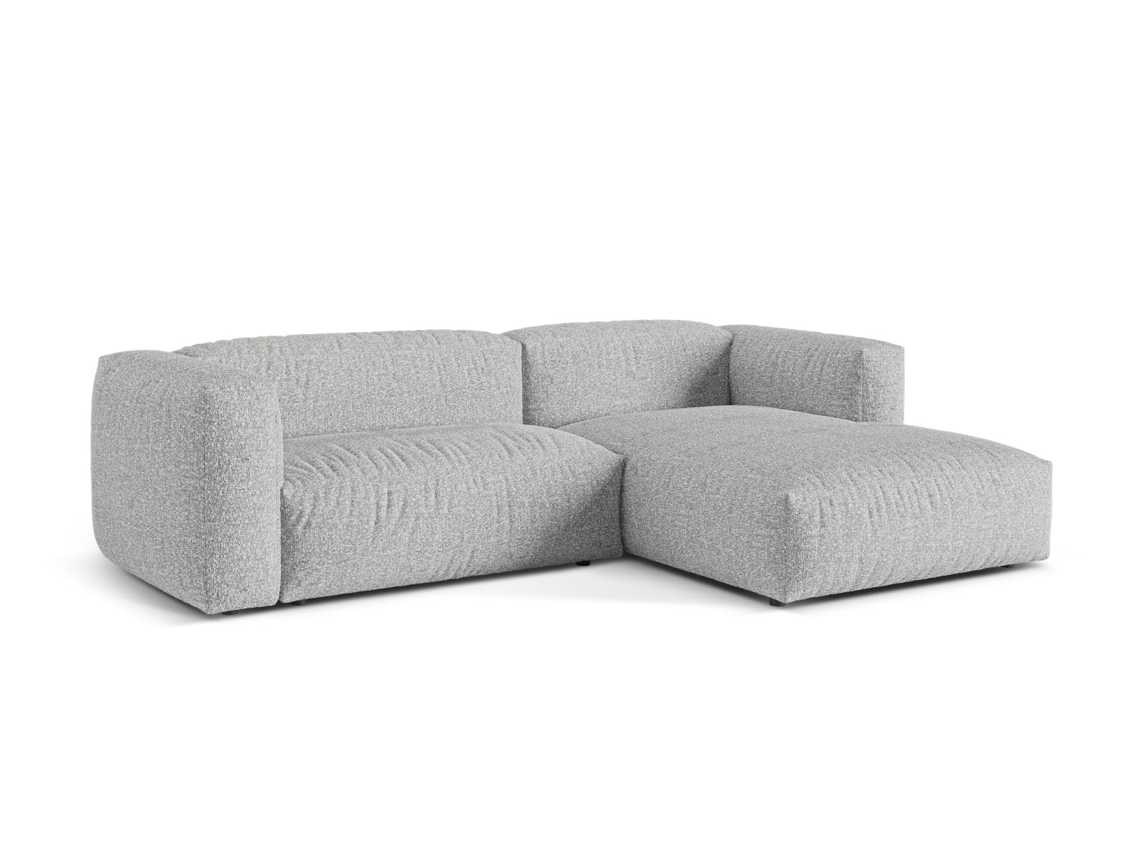 Elegantes 2-Sitzer Ecksofa Martina in modernem Design, ideal für stilvolle Wohnräume, präsentiert in hochwertigem Silver-Monet.