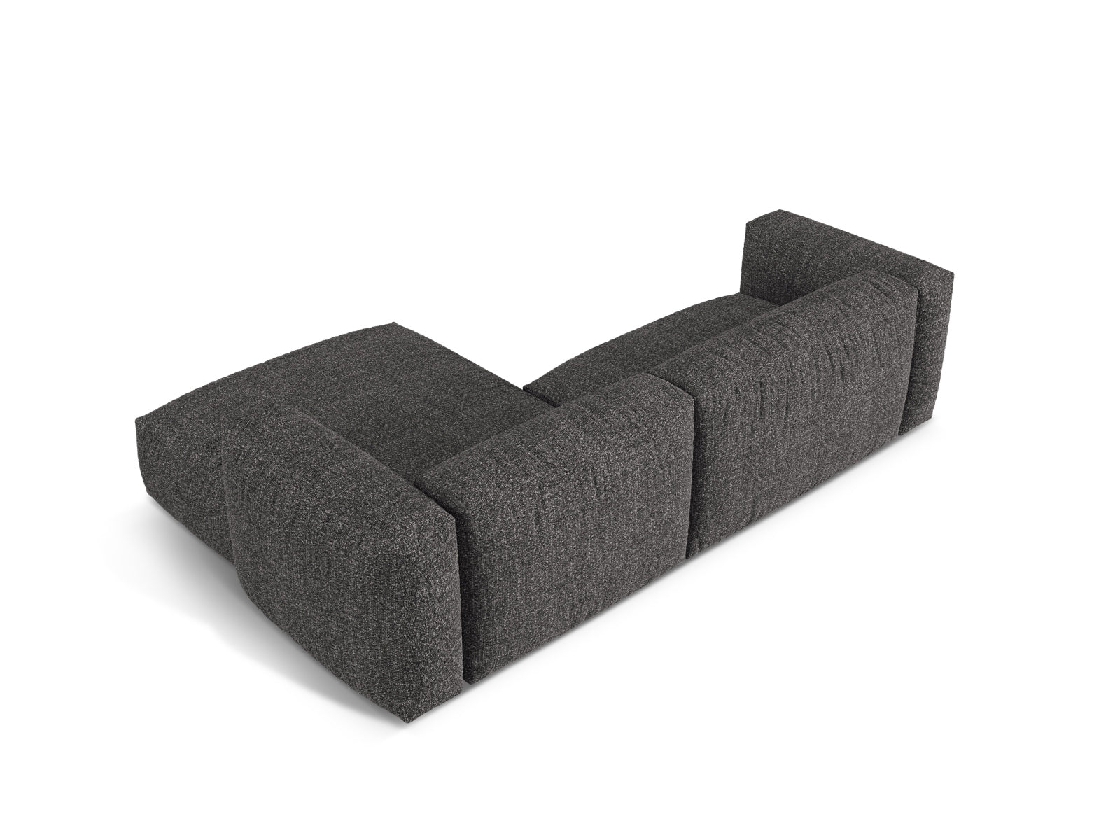 Elegantes 2-Sitzer Ecksofa Martina in Anthrazit, perfekt für stilvolle Wohnräume, vereint Komfort und modernes Design.