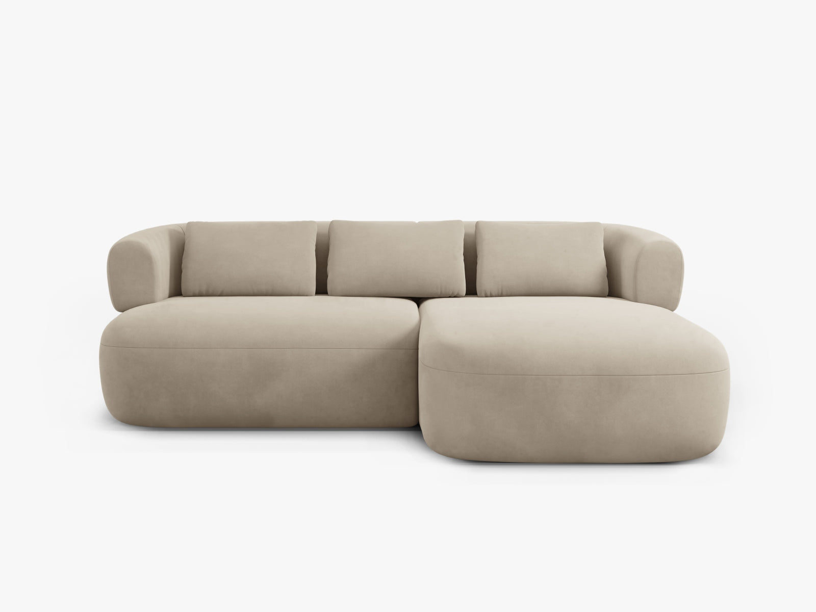 Entdecken Sie das stilvolle Jenny Velour Ecksofa rechts 5 Sitzer von Micadoni – ideal für entspannte Abende und gesellige Zusammenkünfte.