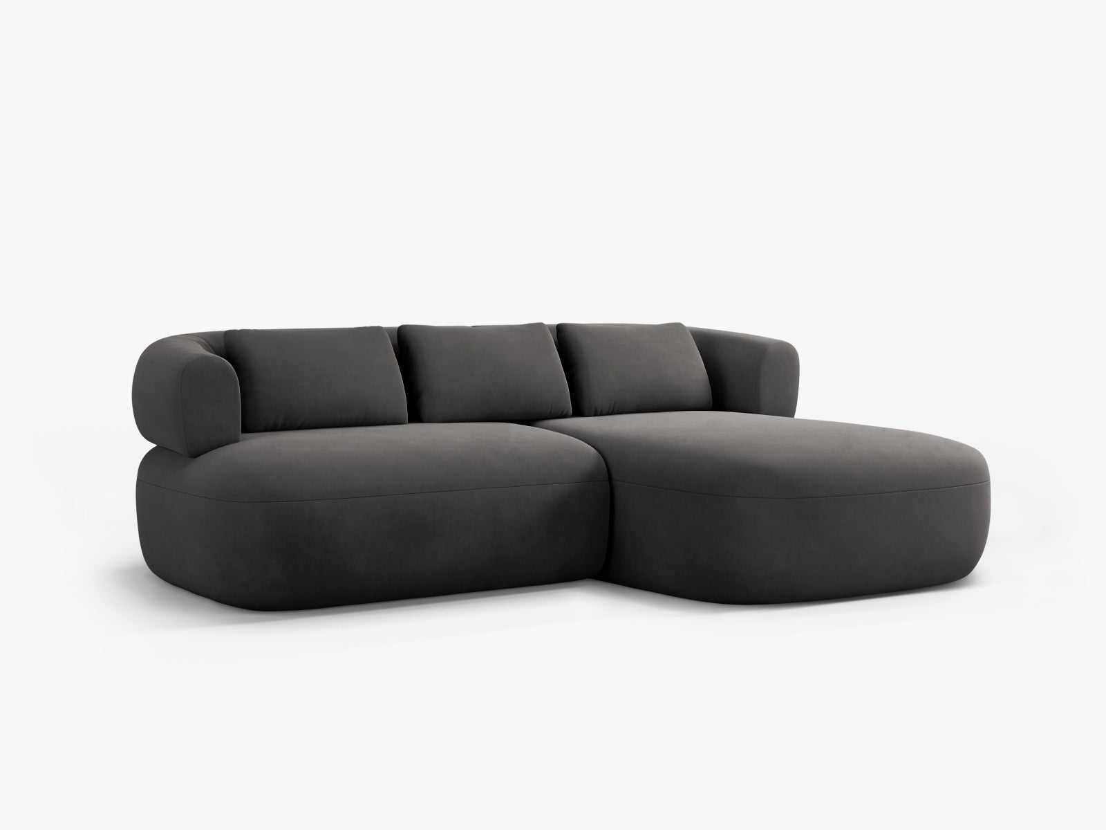 Erleben Sie das elegante Jenny Velour Ecksofa rechts 5 Sitzer von Micadoni – der perfekte Ort für Komfort und gesellige Stunden.