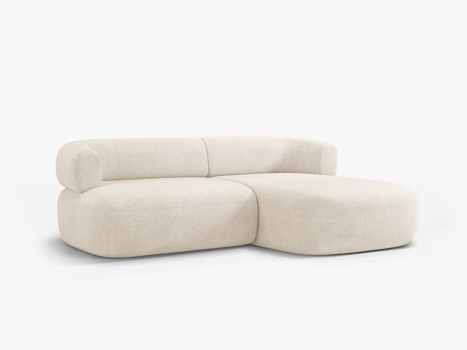 Entdecken Sie das stilvolle Jenny Boucle Ecksofa rechts 5 Sitzer von Micadoni – ideal für gesellige Abende und entspannte Momente in Ihrem Wohnzimmer!