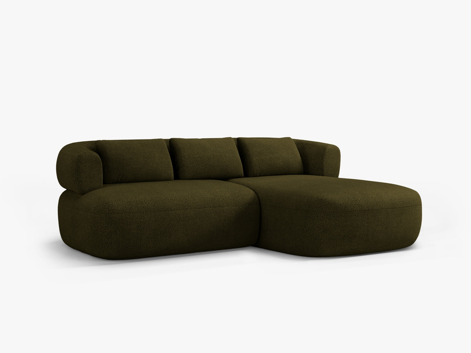 Erleben Sie das elegante Jenny Boucle Ecksofa rechts 5 Sitzer von Micadoni – der perfekte Ort für Komfort und Stil in Ihrem Wohnzimmer.
