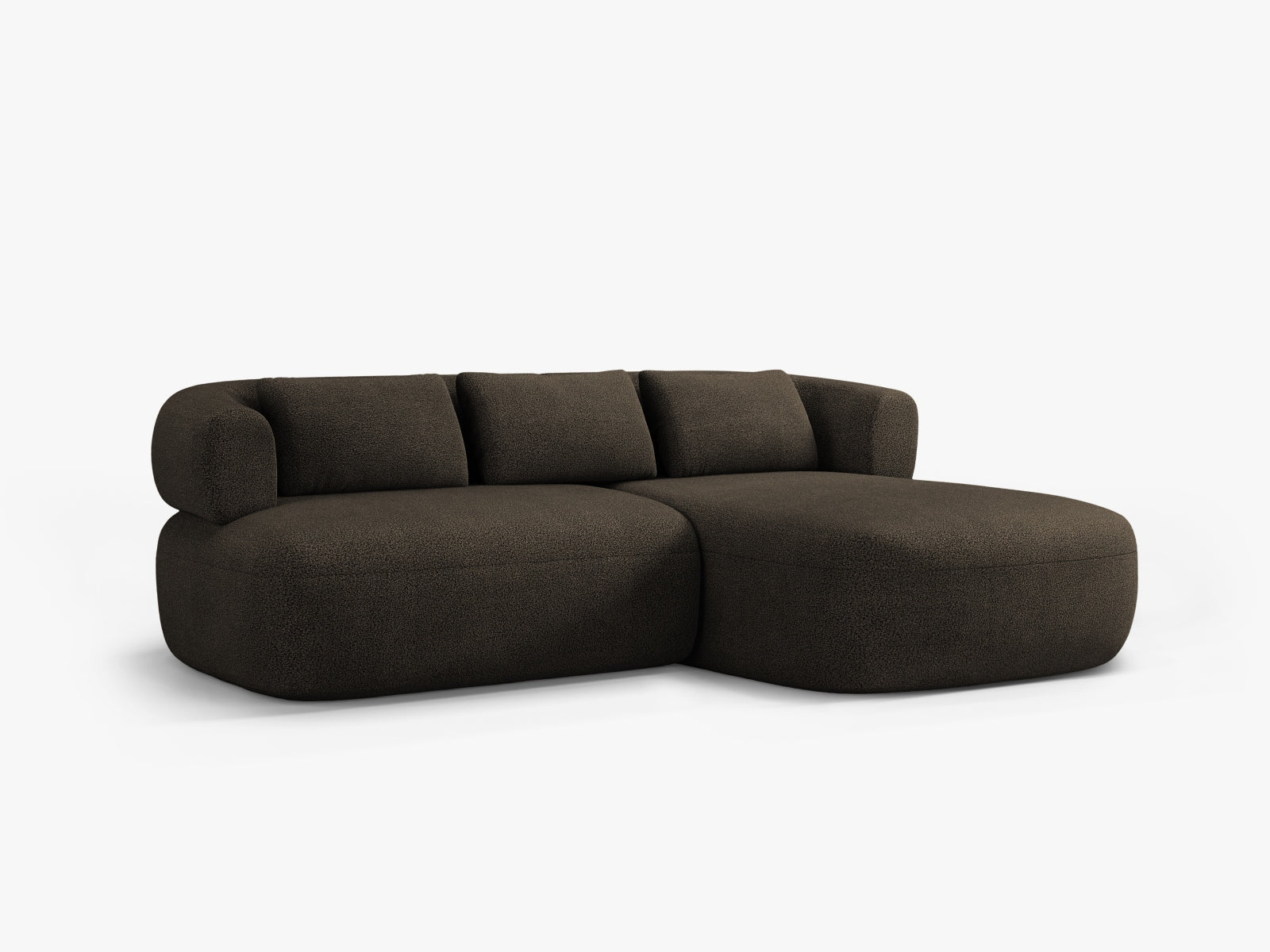 Erleben Sie das elegante Jenny Boucle Ecksofa rechts 5 Sitzer von Micadoni – der perfekte Ort für Komfort und Stil in Ihrem Wohnzimmer.