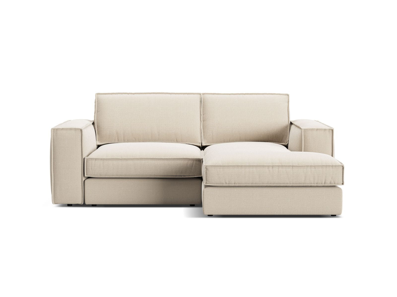 2-Sitzer Ecksofa rechts Pola in Beige-Babel präsentiert im Onlineshop von KAQTU Design AG. Ecksofa rechts ist von Micadoni