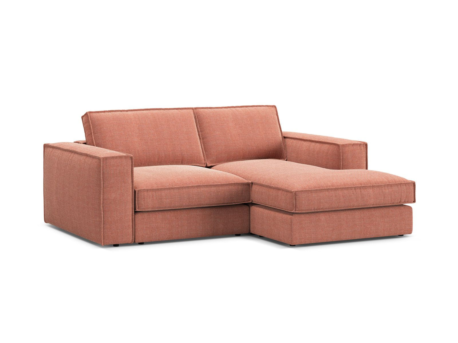 Elegantes 2-Sitzer Ecksofa rechts Pola von Micadoni, ideal für moderne Wohnräume, bietet eine harmonische Kombination aus Stil und Bequemlichkeit.