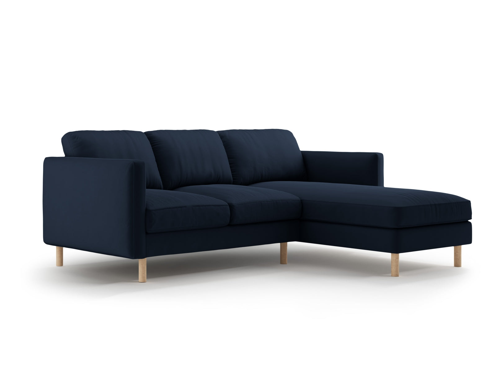 Entdecken Sie das Eden Velour Ecksofa rechts von Micadoni: Elegantes Design, weiches Velours und optimaler Sitzkomfort für Ihr modernes Wohnzimmer.