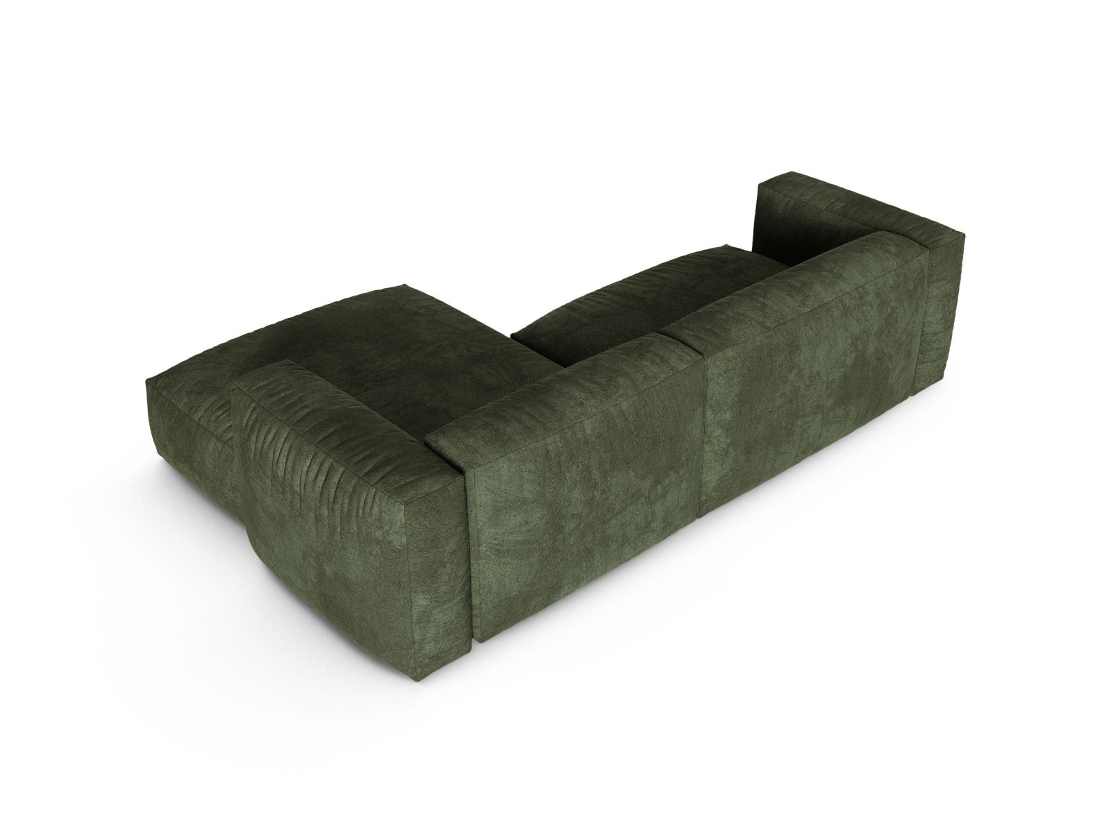 Stylisches XL 2-Sitzer Ecksofa rechts Martina in trendigem Green-Vogue, perfekt für stilvolle Wohnräume und entspannte Stunden.