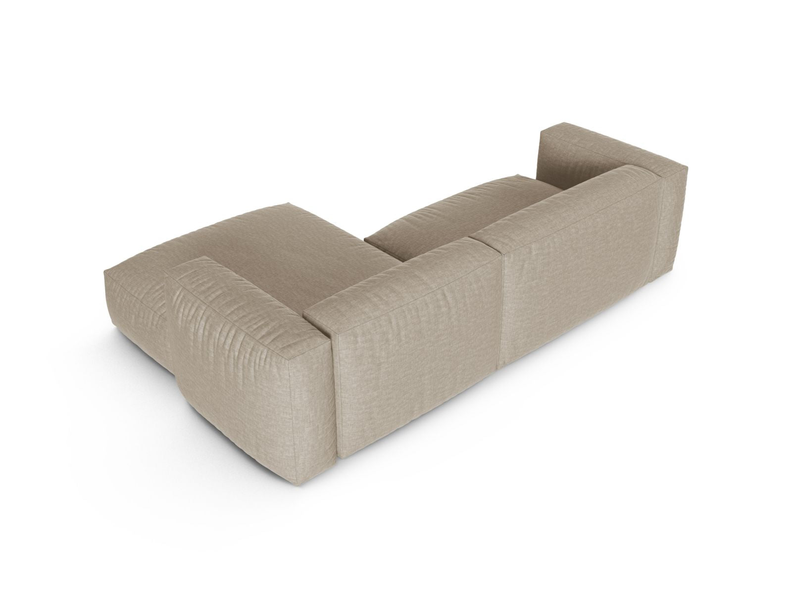 Beige XL 2-Sitzer Ecksofa Martina von Micadoni, perfekt für gemütliche Abende und elegantes Wohnen. Hochwertige Materialien und modernes Flair.