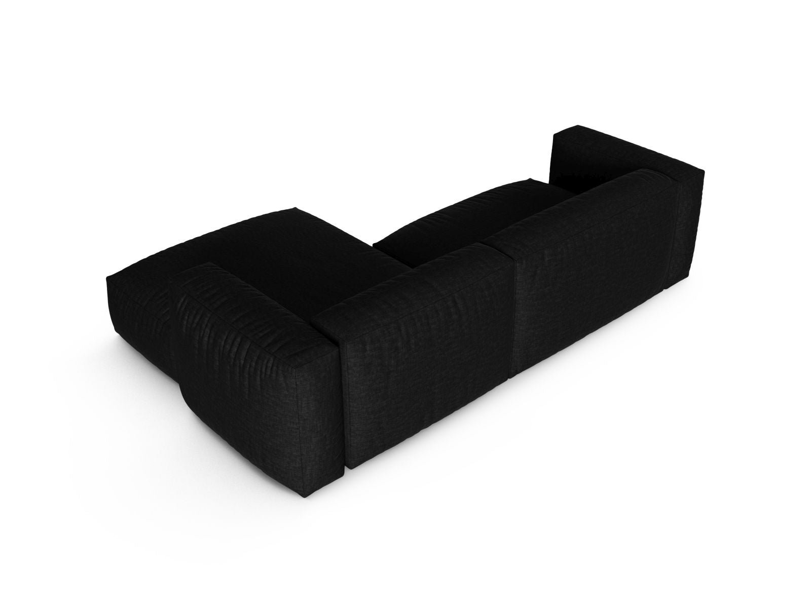 Stylisches XL 2-Sitzer Ecksofa Martina in edlem Schwarz, perfekt für entspannte Abende und stilvolle Einrichtung, erhältlich bei Micadoni.