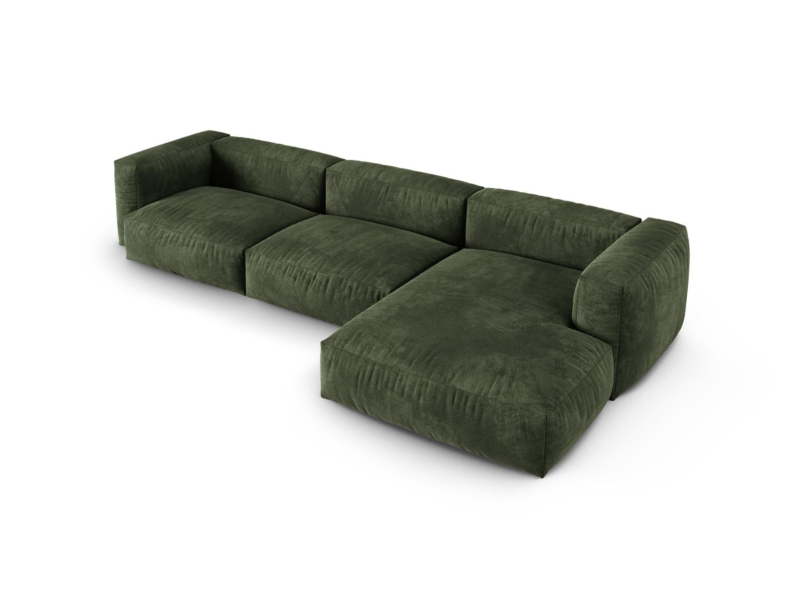 Elegantes 3-Sitzer XL Ecksofa rechts Martina in modernem Green-Vogue, ideal für gemütliche Abende und stilvolle Einrichtung.