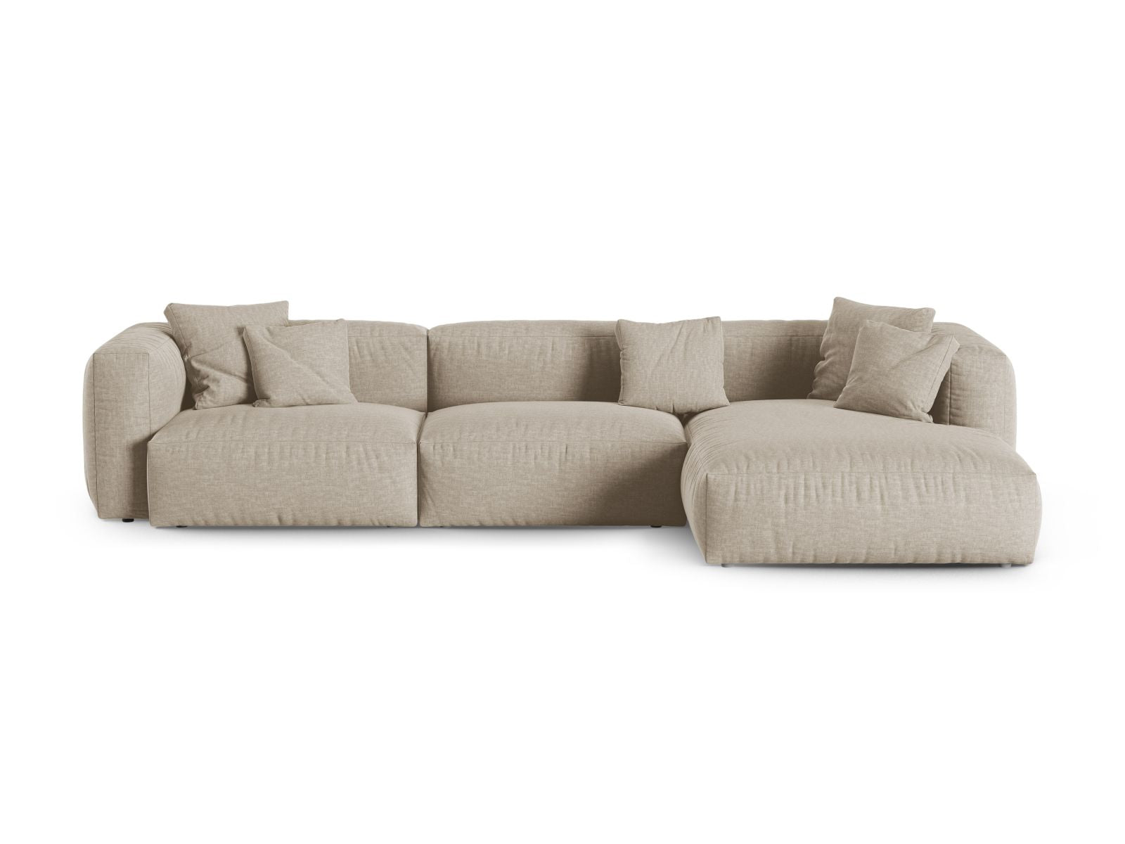 3-Sitzer Ecksofa rechts XL Martina in Light Beige-Boston präsentiert im Onlineshop von KAQTU Design AG. Ecksofa rechts ist von Micadoni