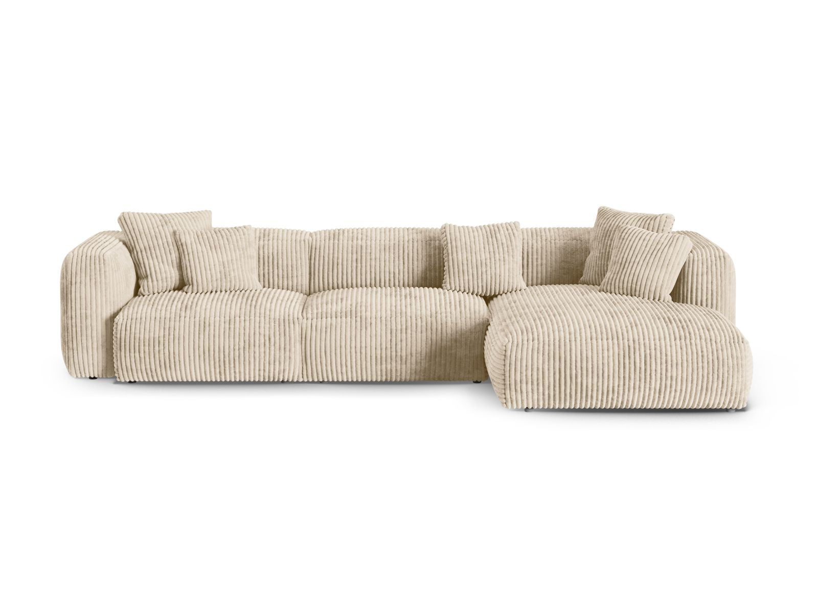 3-Sitzer Ecksofa rechts XL Martina in Light Beige-Tilia präsentiert im Onlineshop von KAQTU Design AG. Ecksofa rechts ist von Micadoni