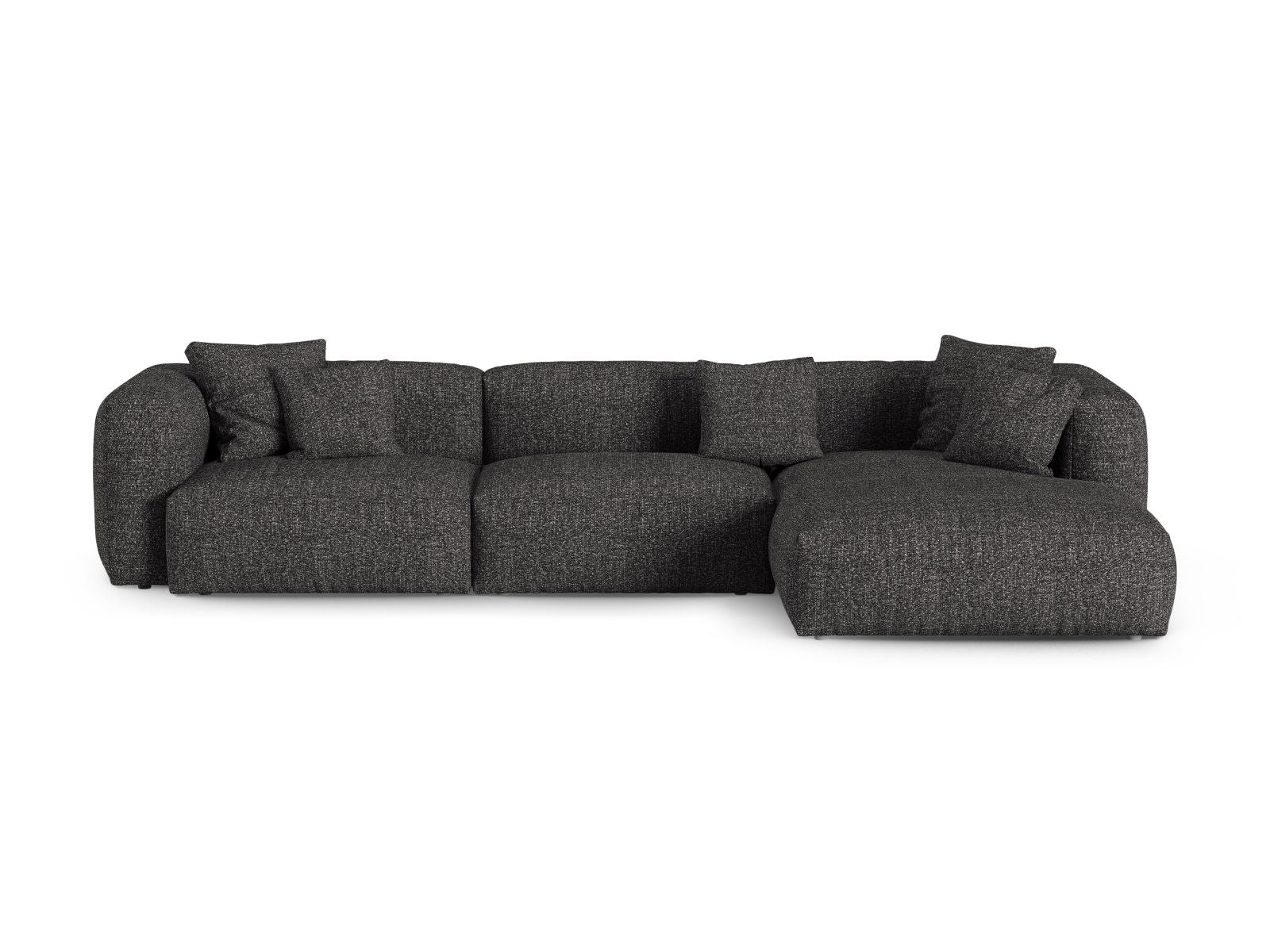 Stilvolles 3-Sitzer XL Ecksofa rechts Martina in trendigem Petrol-Vogue, perfekt für gemütliche Abende und stilvolle Einrichtung.
