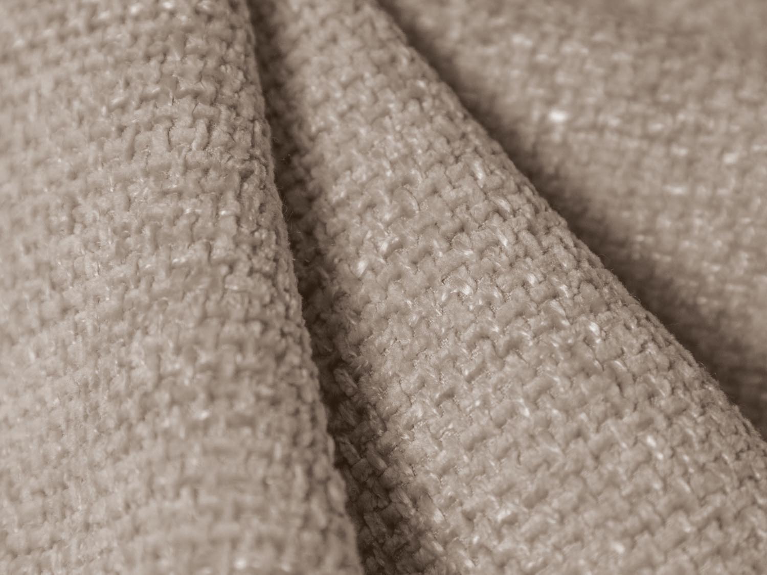 Beige Miley Ecksofa links für 6 Personen von Micadoni, stilvolles und komfortables Möbelstück, ideal für entspannte Stunden mit Freunden und Familie.