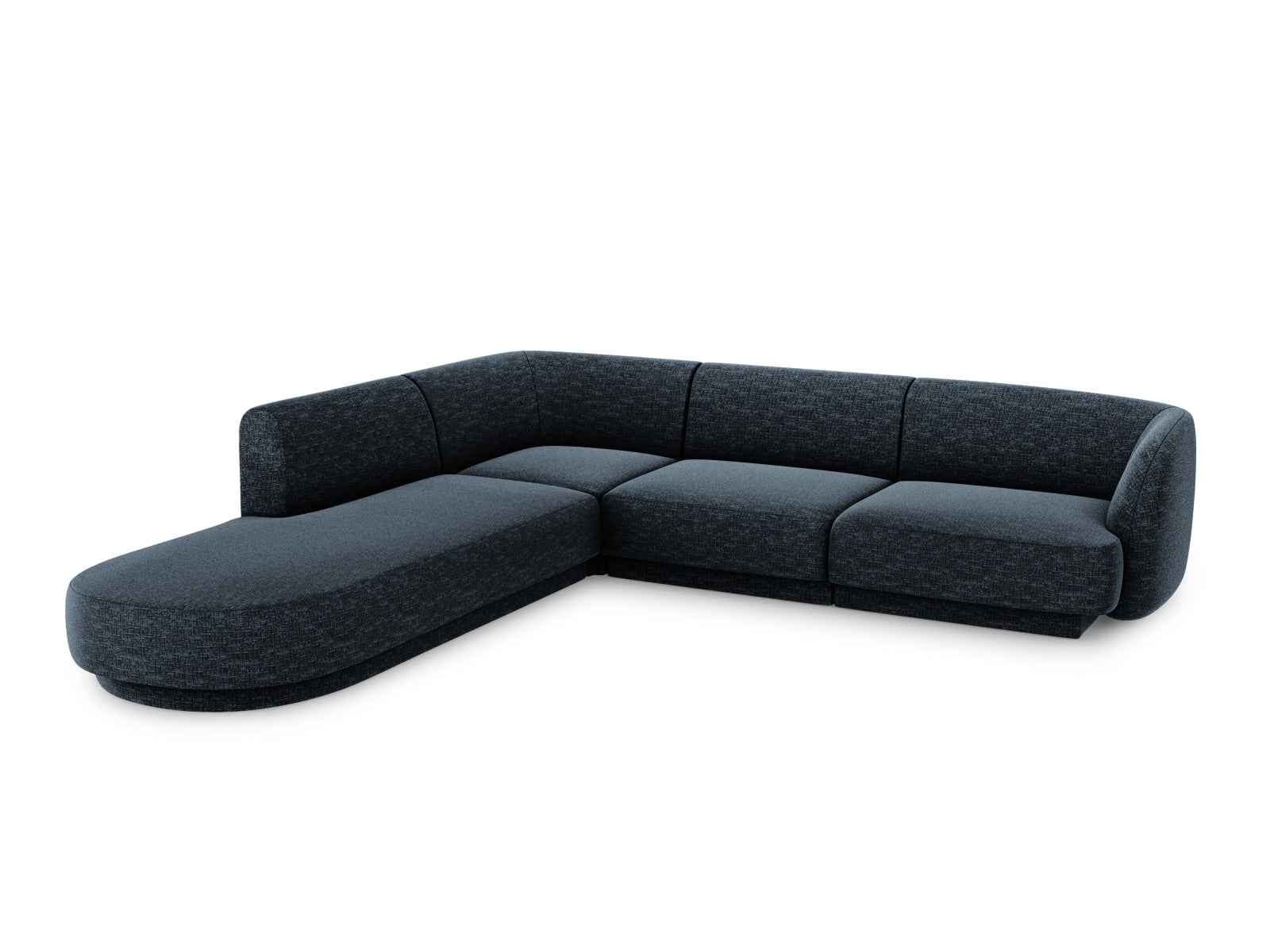 Stylisches Miley Ecksofa links für 6 Personen in Royal Blue-Haga, ideal für moderne Wohnräume, von Micadoni.