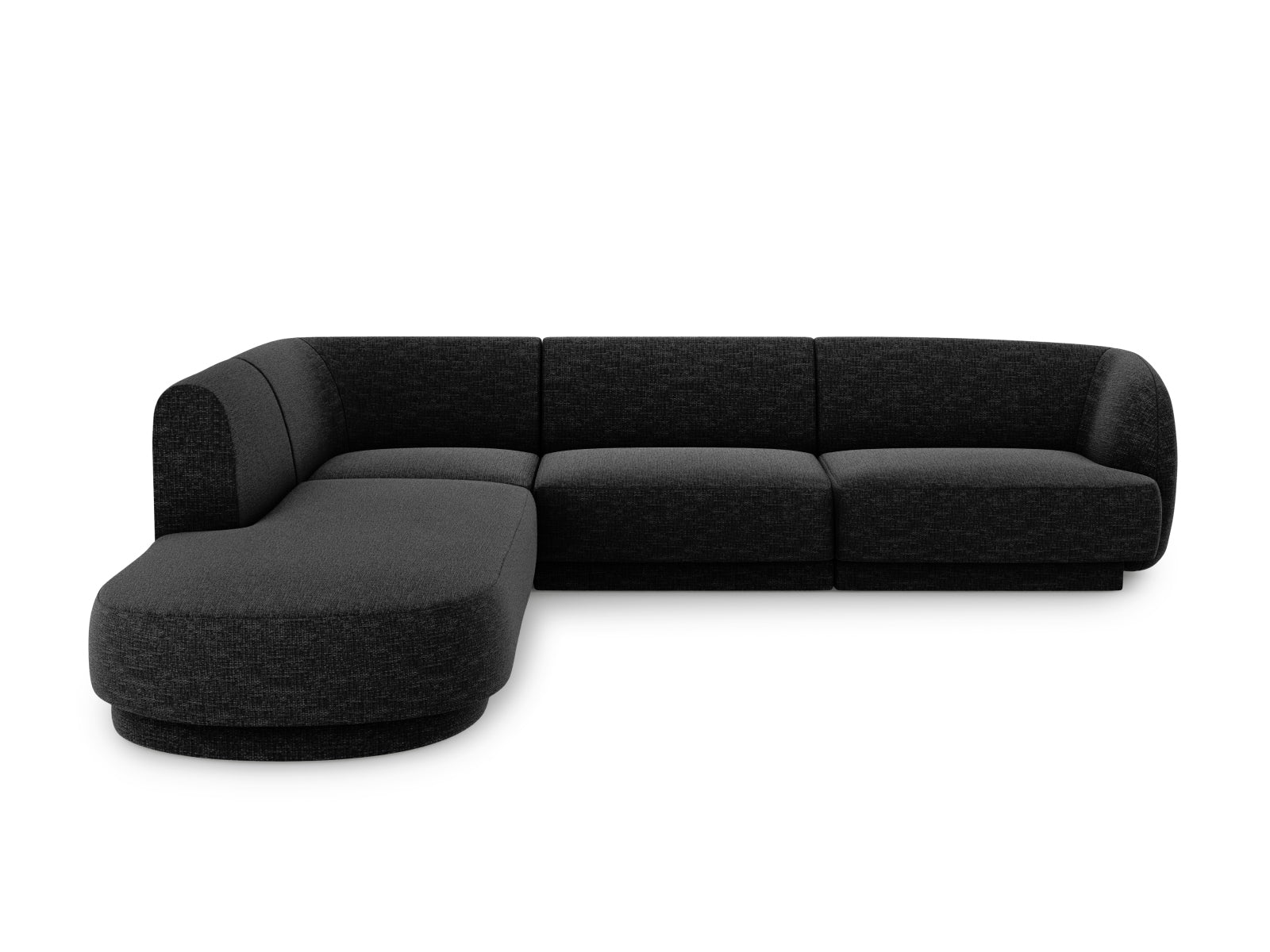 Miley Ecksofa links 6 Sitzer in Black-Haga präsentiert im Onlineshop von KAQTU Design AG. Ecksofa links ist von Micadoni