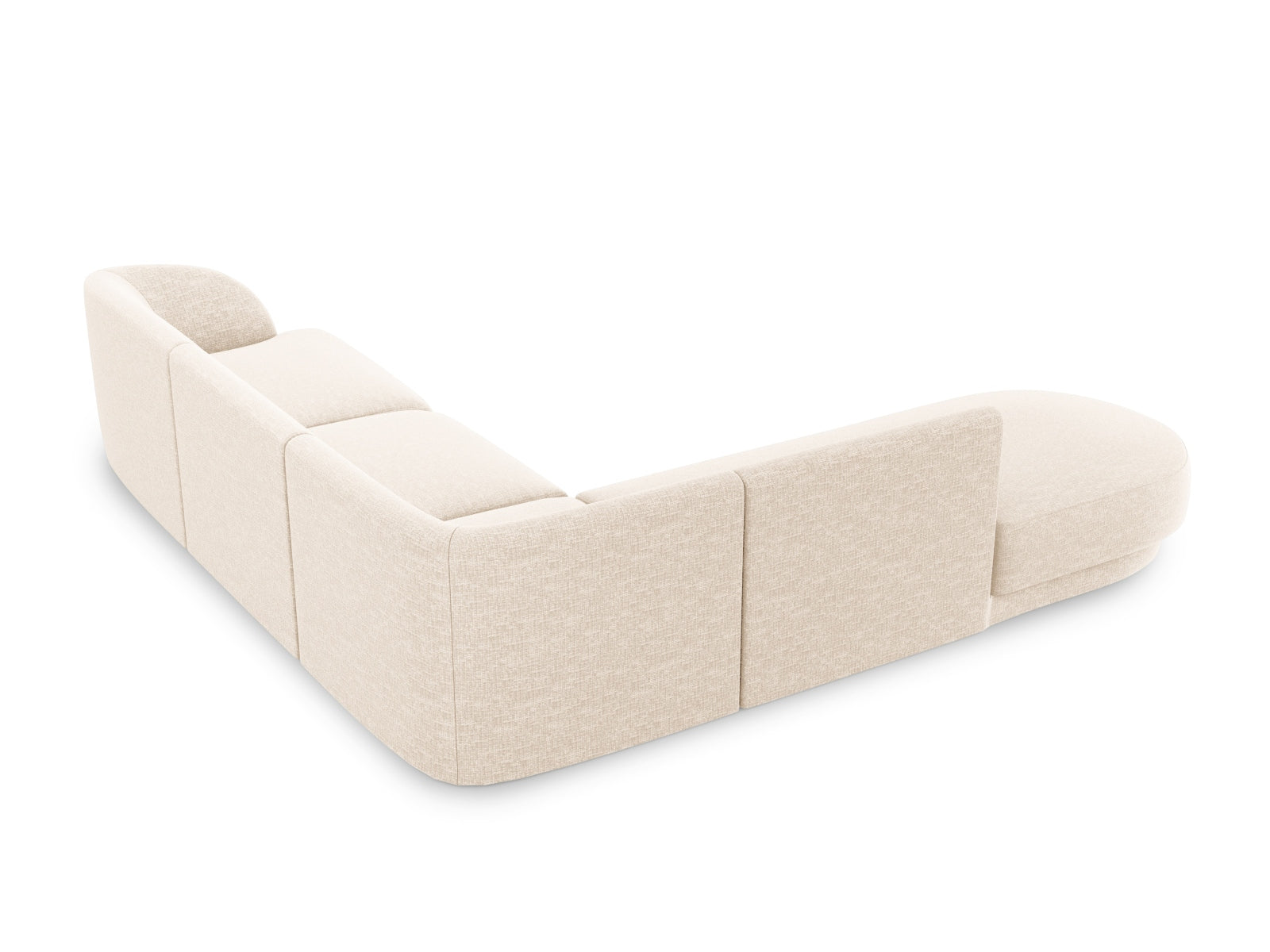 Modernes Miley Ecksofa links für 6 Personen in Ivory-Eden, perfekt für gemütliche Abende und stilvolle Einrichtung, erhältlich bei KAQTU.