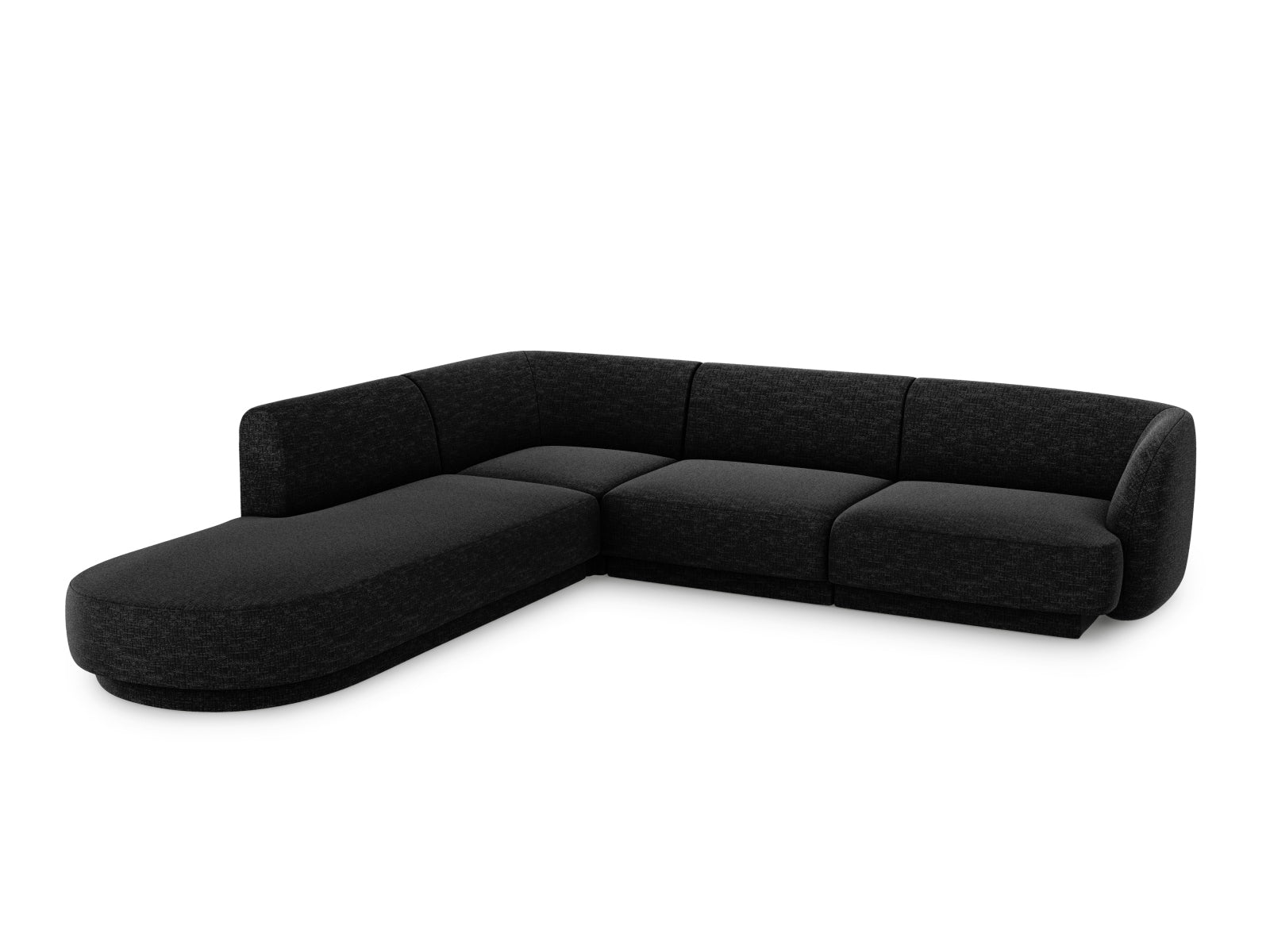 Stylisches Miley Ecksofa links für 6 Personen in Anthrazit, ideal für moderne Wohnräume. Hochwertige Verarbeitung von Micadoni.